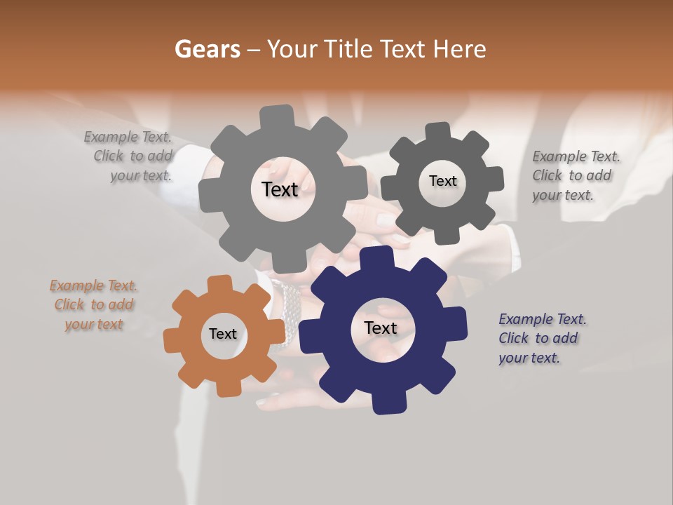 A Group Of People Putting Their Hands Together PowerPoint Template