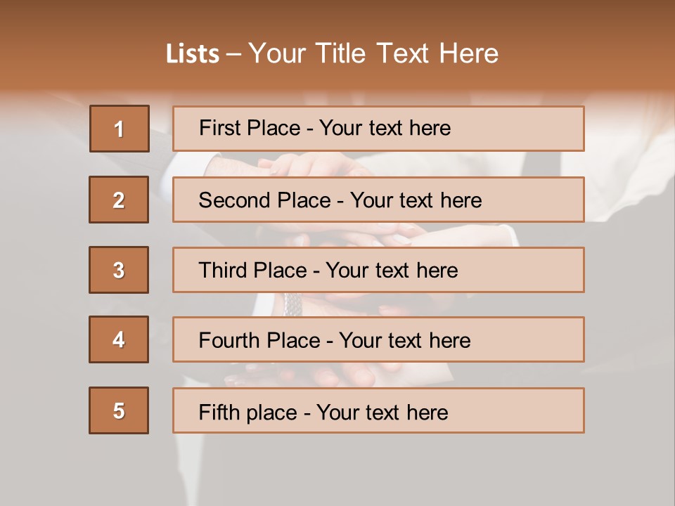 A Group Of People Putting Their Hands Together PowerPoint Template
