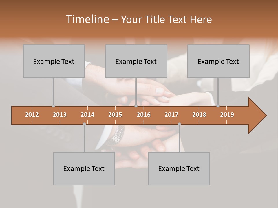 A Group Of People Putting Their Hands Together PowerPoint Template