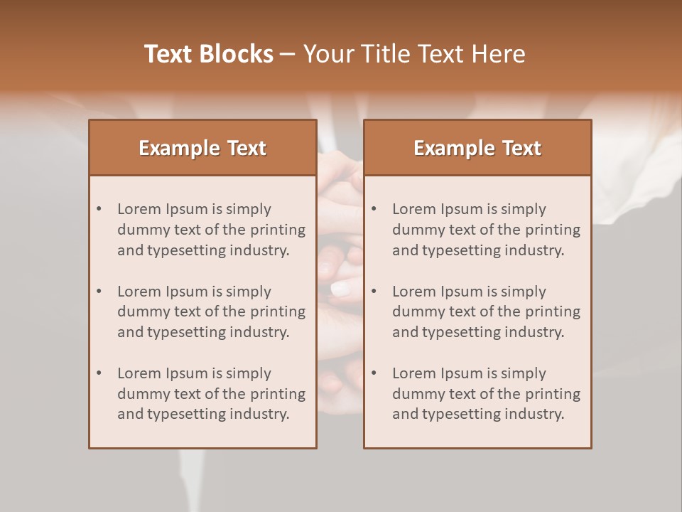 A Group Of People Putting Their Hands Together PowerPoint Template