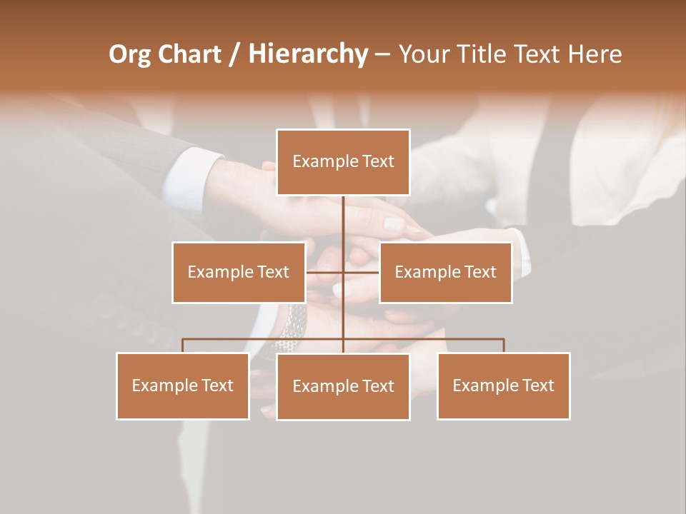 A Group Of People Putting Their Hands Together PowerPoint Template