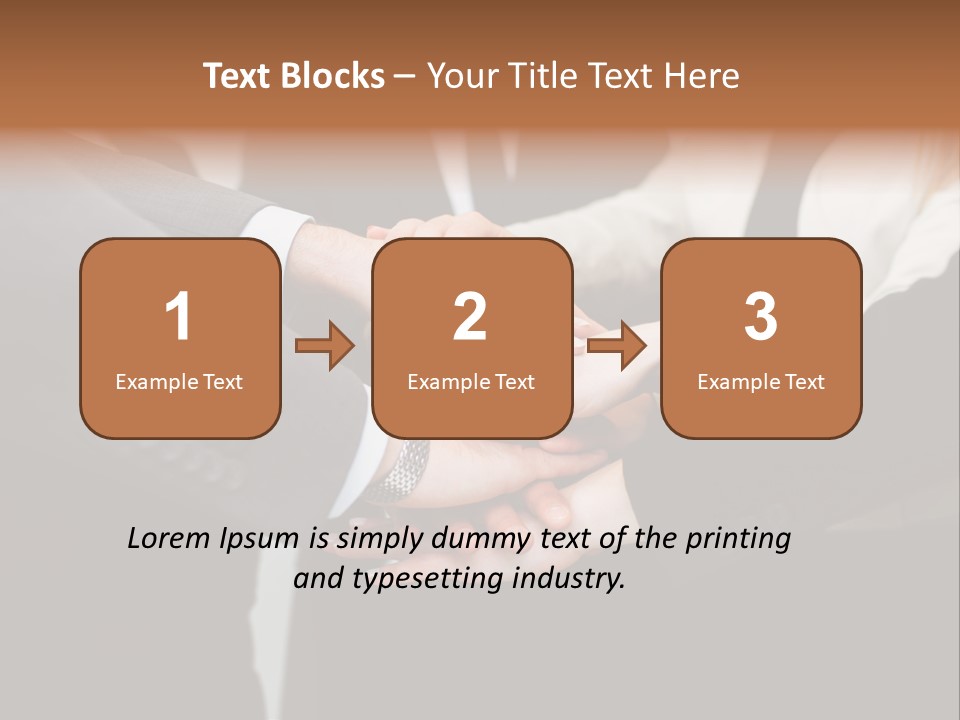 A Group Of People Putting Their Hands Together PowerPoint Template