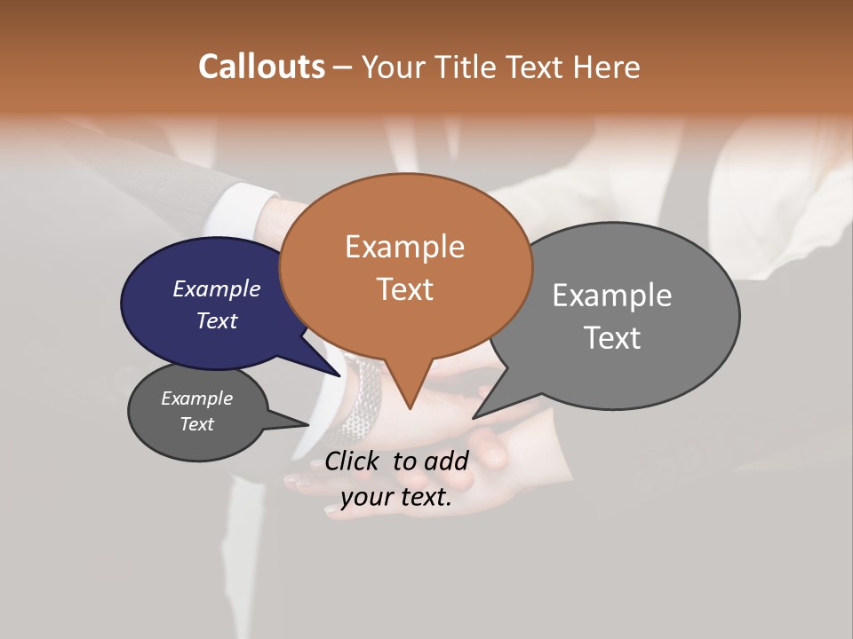 A Group Of People Putting Their Hands Together PowerPoint Template