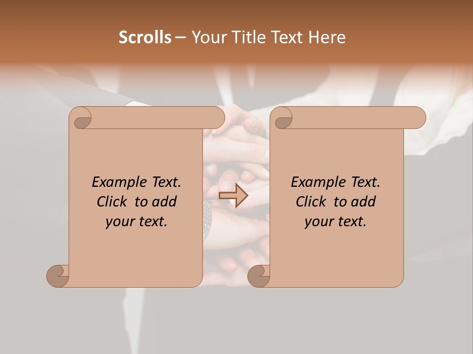 A Group Of People Putting Their Hands Together PowerPoint Template