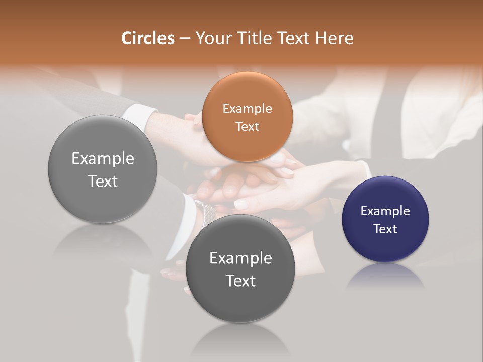 A Group Of People Putting Their Hands Together PowerPoint Template