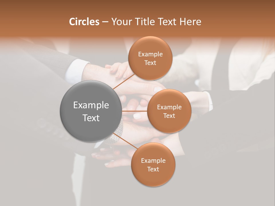 A Group Of People Putting Their Hands Together PowerPoint Template