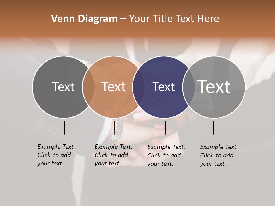 A Group Of People Putting Their Hands Together PowerPoint Template