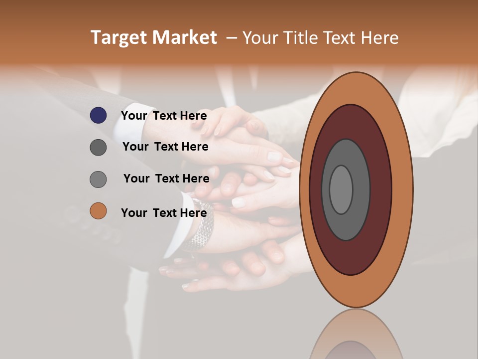 A Group Of People Putting Their Hands Together PowerPoint Template