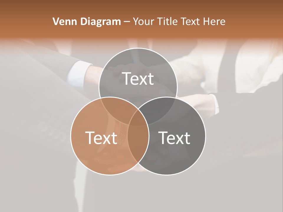 A Group Of People Putting Their Hands Together PowerPoint Template