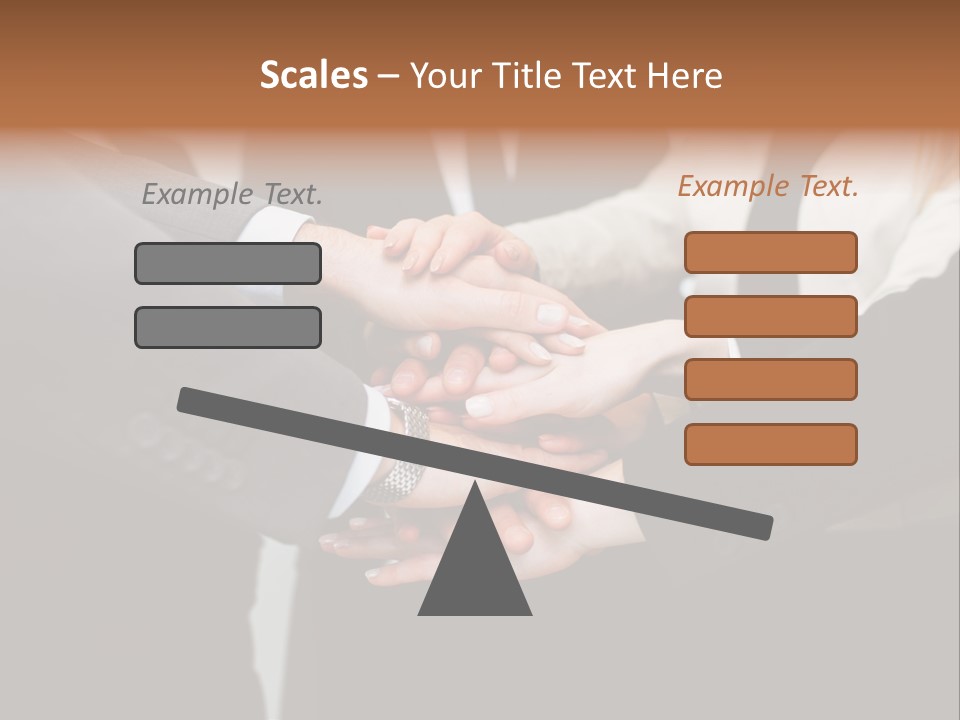 A Group Of People Putting Their Hands Together PowerPoint Template