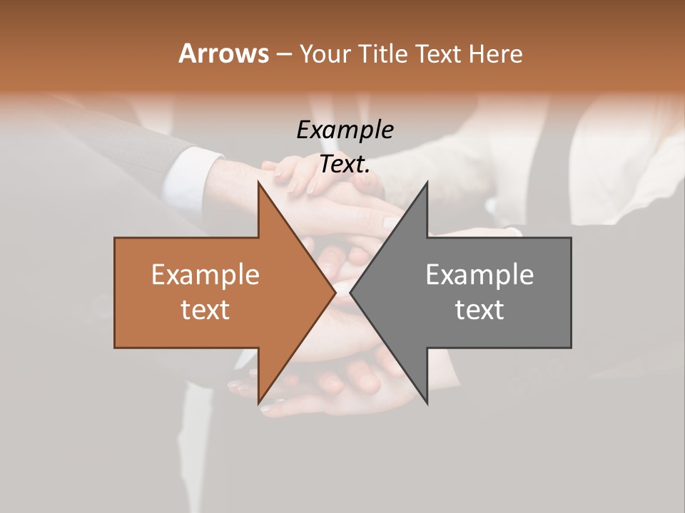 A Group Of People Putting Their Hands Together PowerPoint Template