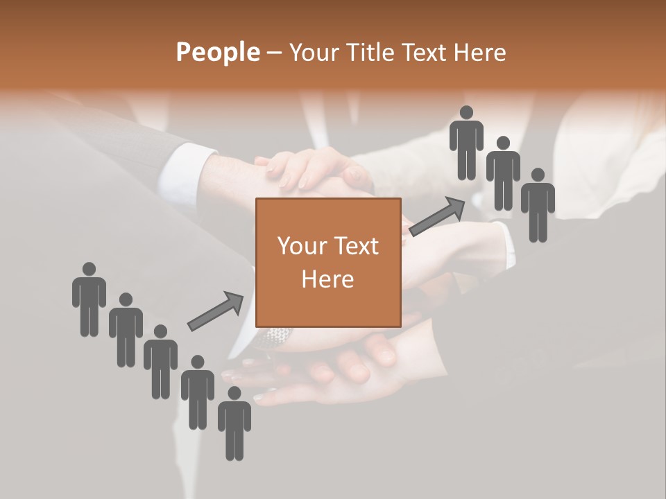 A Group Of People Putting Their Hands Together PowerPoint Template
