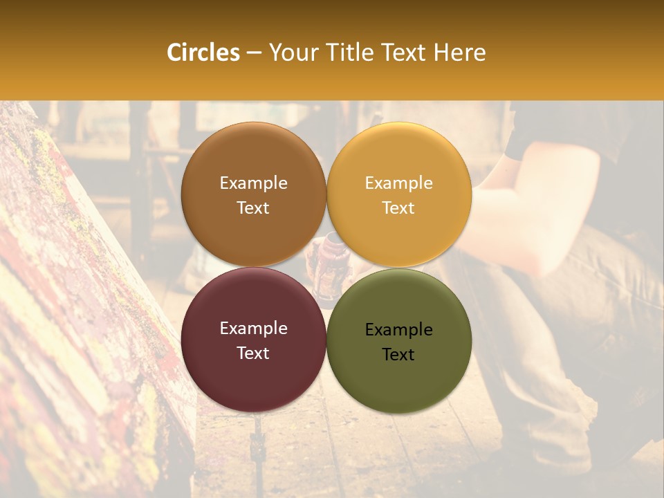 A Man Is Painting A Picture On A Canvas PowerPoint Template