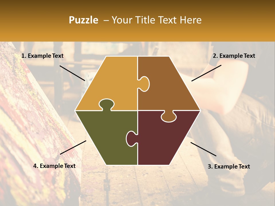 A Man Is Painting A Picture On A Canvas PowerPoint Template