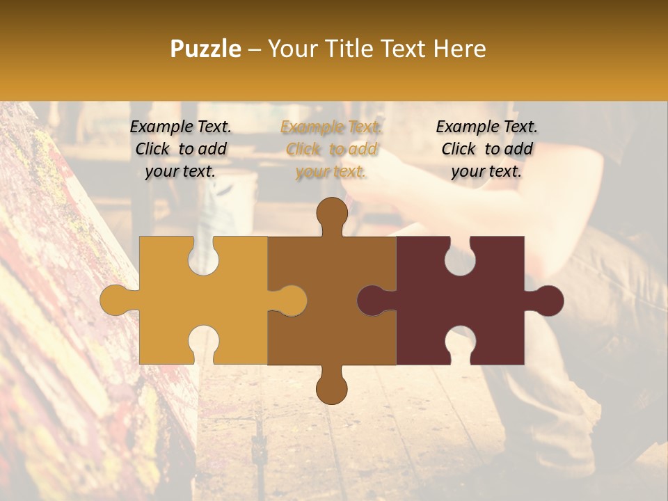 A Man Is Painting A Picture On A Canvas PowerPoint Template