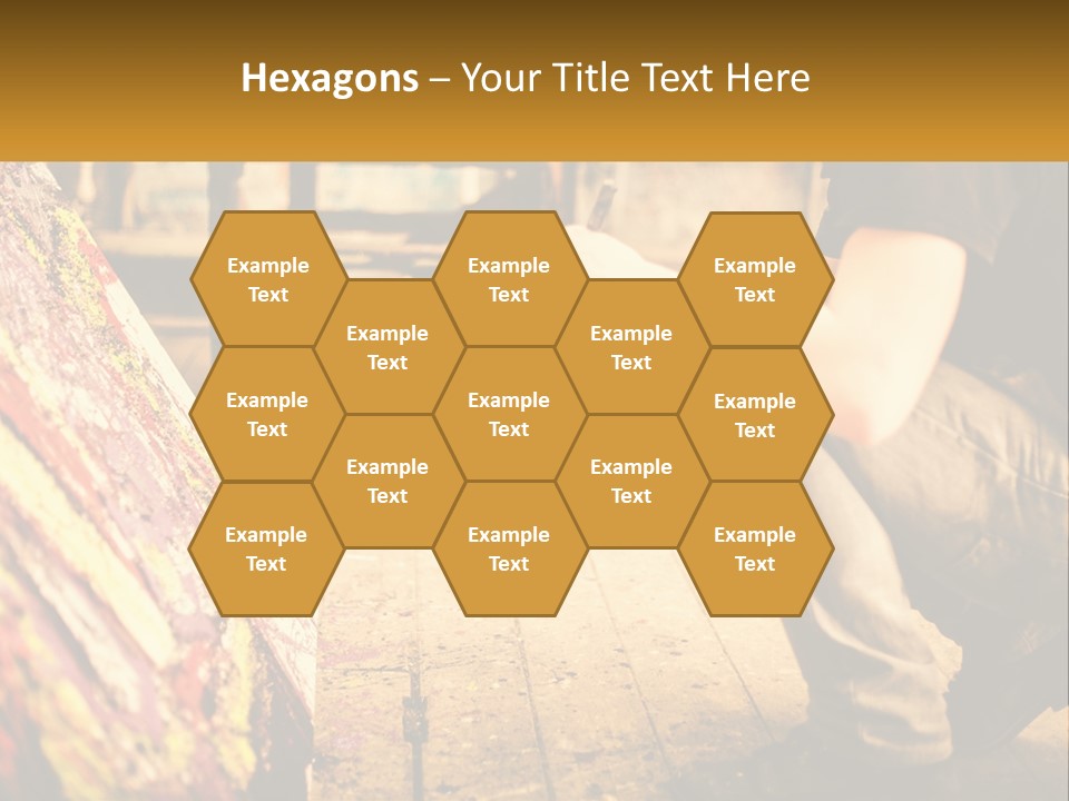 A Man Is Painting A Picture On A Canvas PowerPoint Template