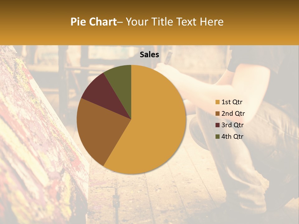 A Man Is Painting A Picture On A Canvas PowerPoint Template