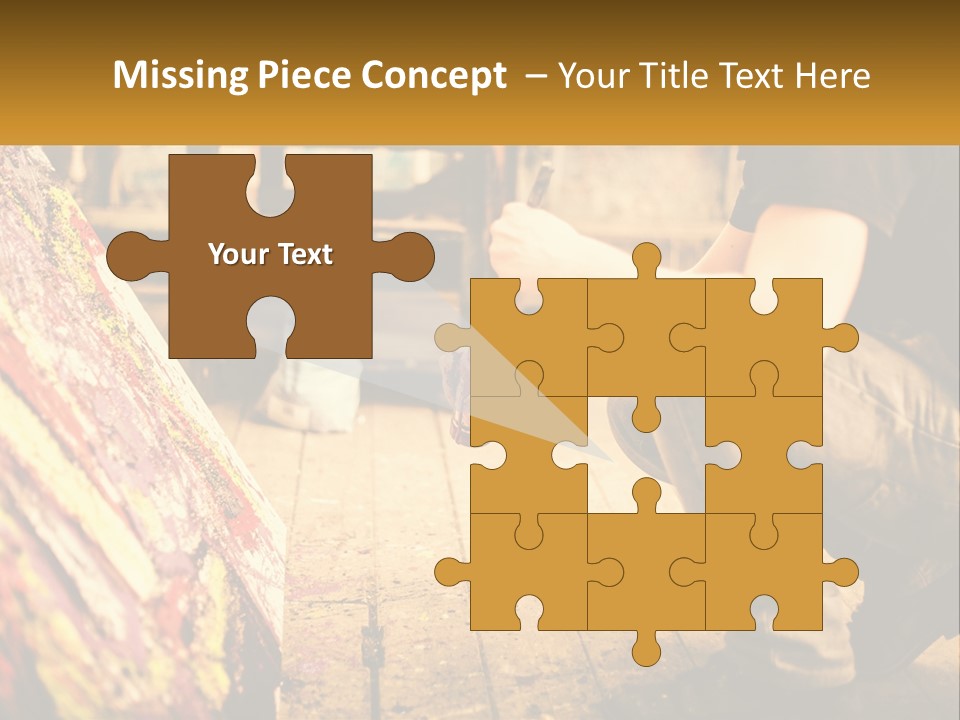 A Man Is Painting A Picture On A Canvas PowerPoint Template