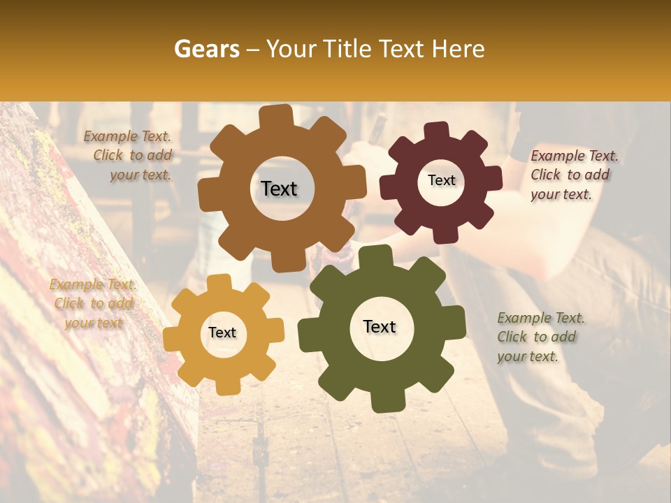 A Man Is Painting A Picture On A Canvas PowerPoint Template