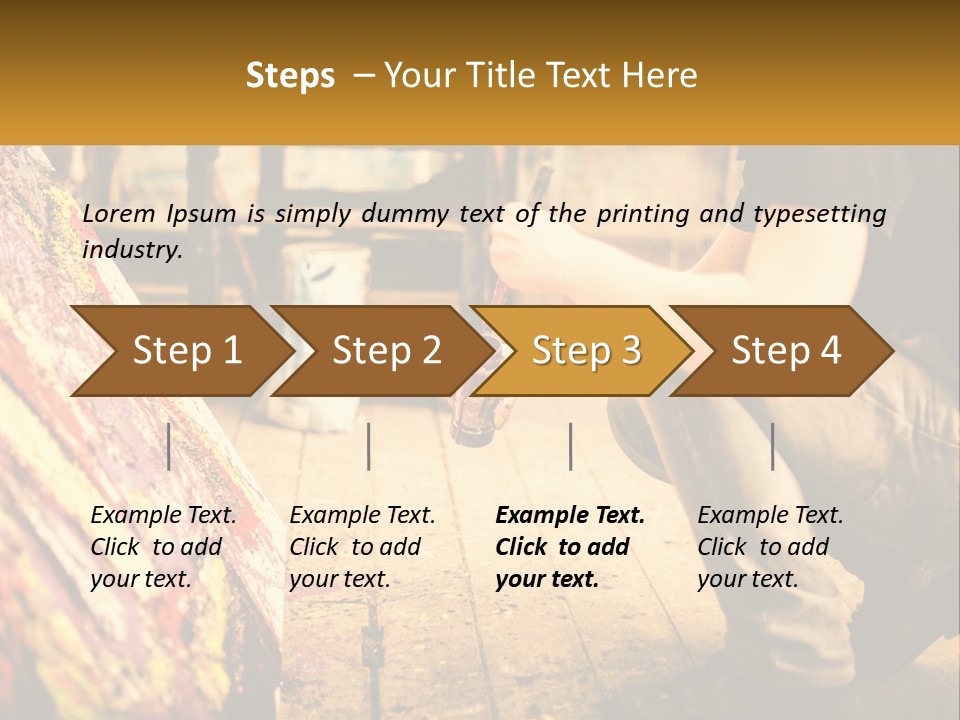 A Man Is Painting A Picture On A Canvas PowerPoint Template