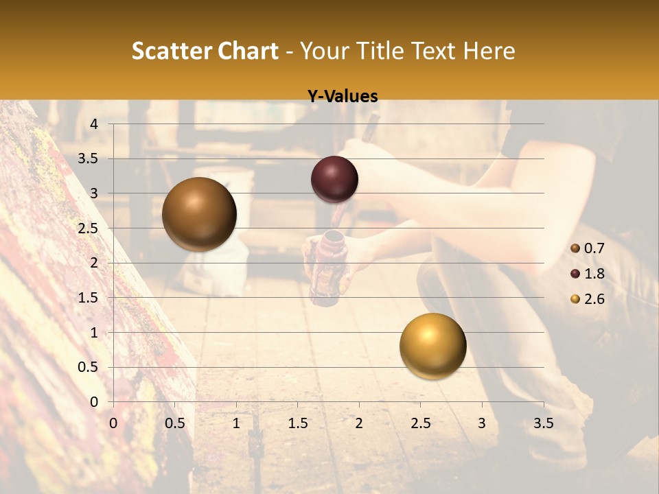 A Man Is Painting A Picture On A Canvas PowerPoint Template