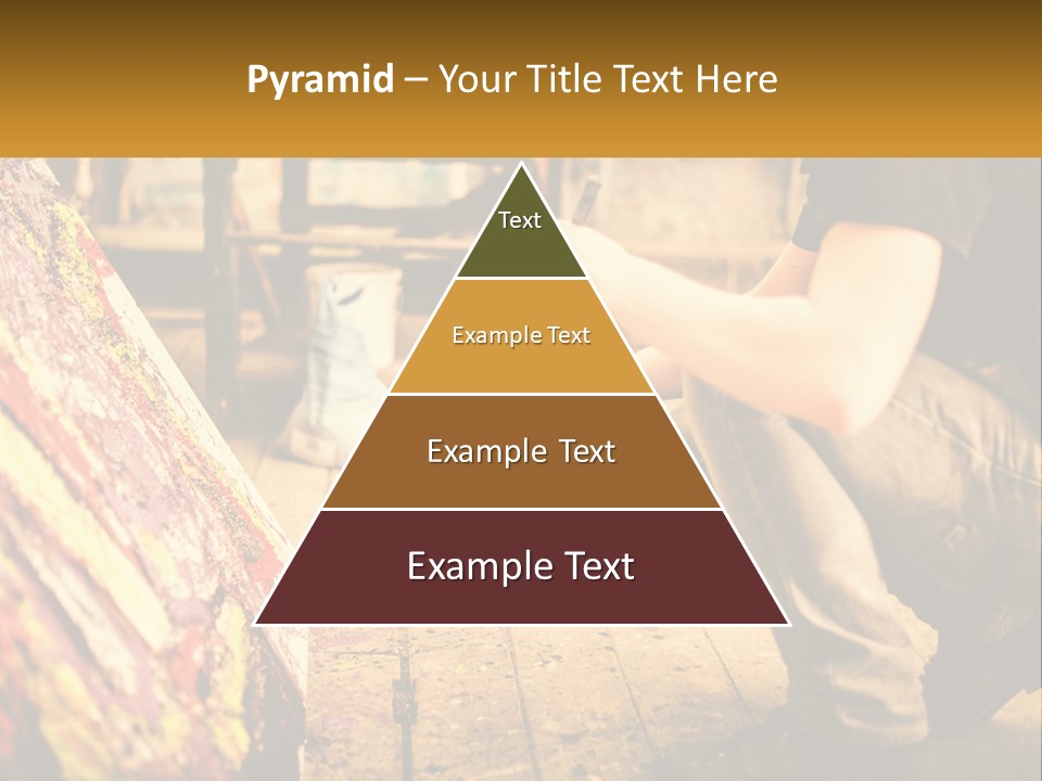 A Man Is Painting A Picture On A Canvas PowerPoint Template