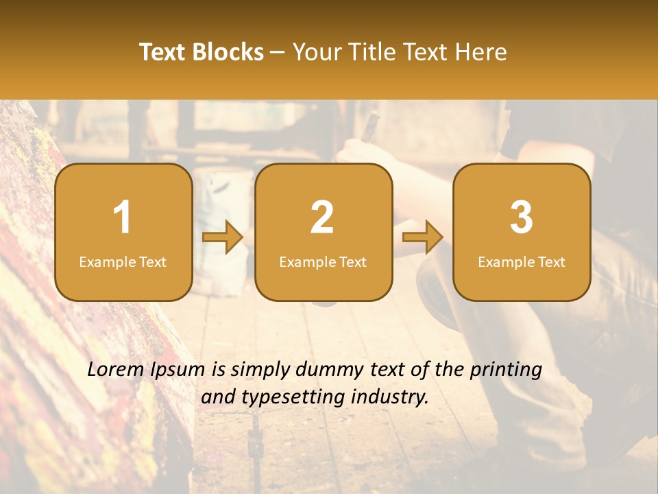 A Man Is Painting A Picture On A Canvas PowerPoint Template