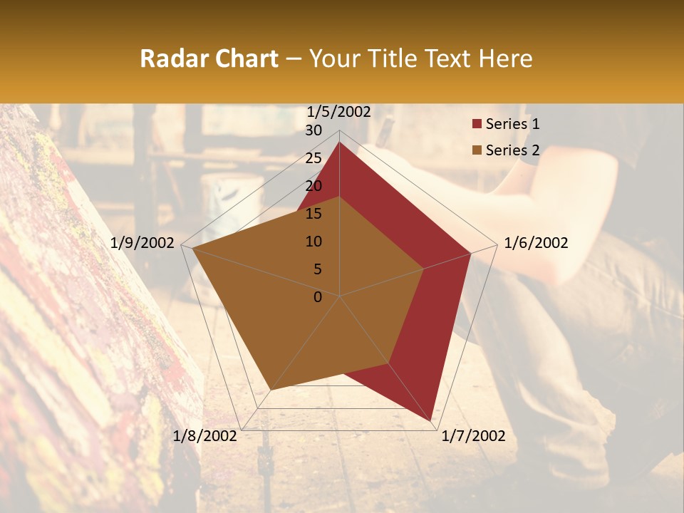 A Man Is Painting A Picture On A Canvas PowerPoint Template