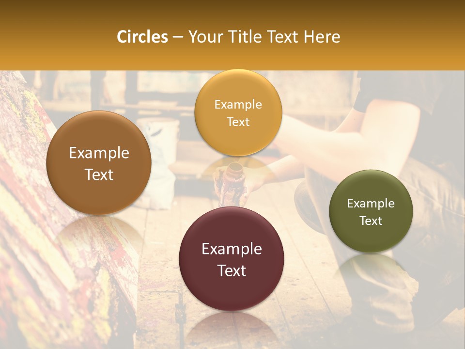 A Man Is Painting A Picture On A Canvas PowerPoint Template