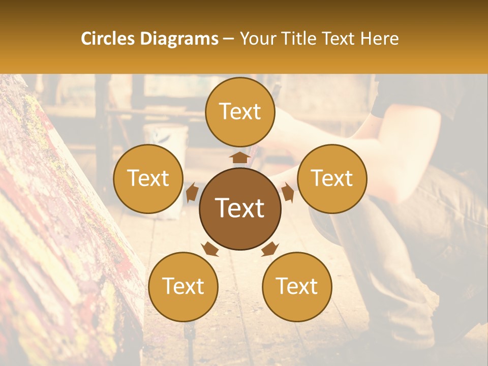 A Man Is Painting A Picture On A Canvas PowerPoint Template