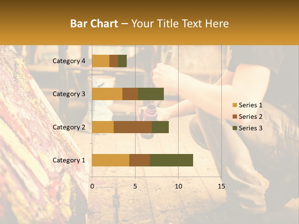 A Man Is Painting A Picture On A Canvas PowerPoint Template