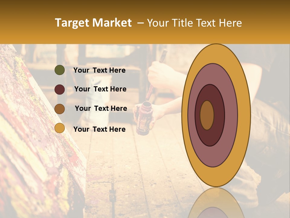 A Man Is Painting A Picture On A Canvas PowerPoint Template