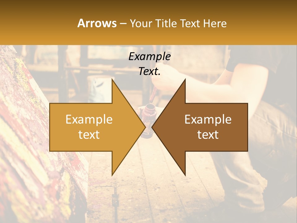 A Man Is Painting A Picture On A Canvas PowerPoint Template