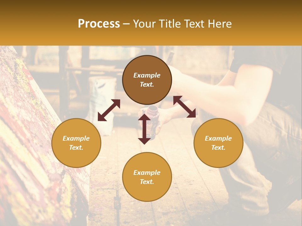 A Man Is Painting A Picture On A Canvas PowerPoint Template