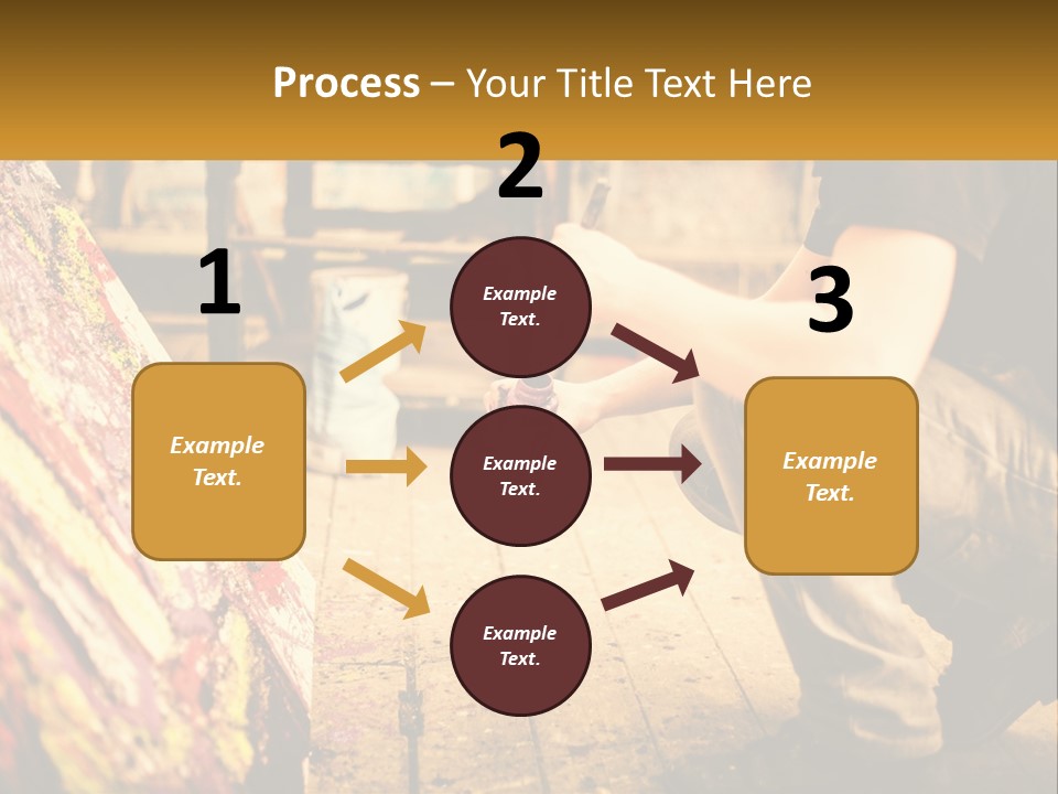 A Man Is Painting A Picture On A Canvas PowerPoint Template