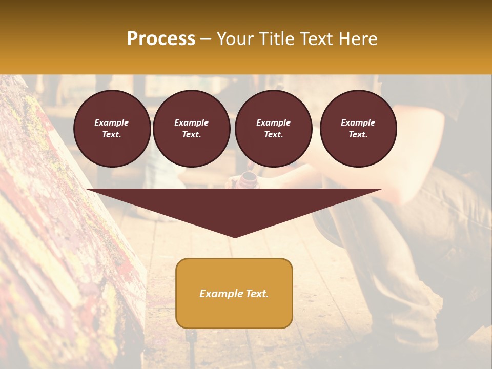 A Man Is Painting A Picture On A Canvas PowerPoint Template