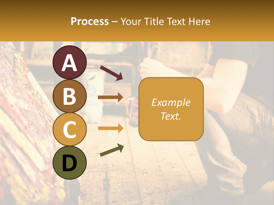 A Man Is Painting A Picture On A Canvas PowerPoint Template