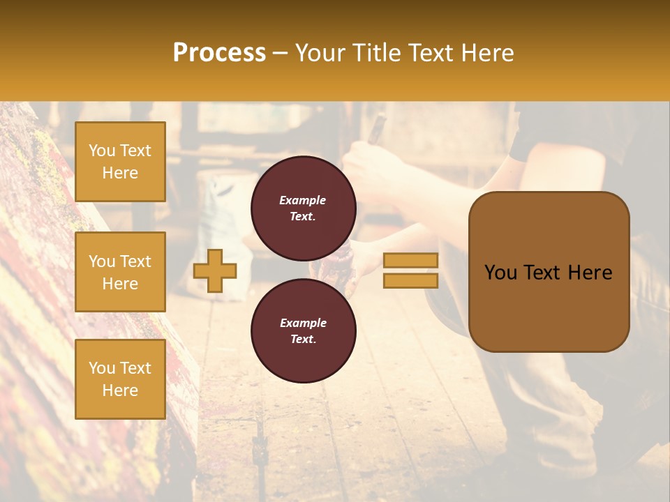 A Man Is Painting A Picture On A Canvas PowerPoint Template