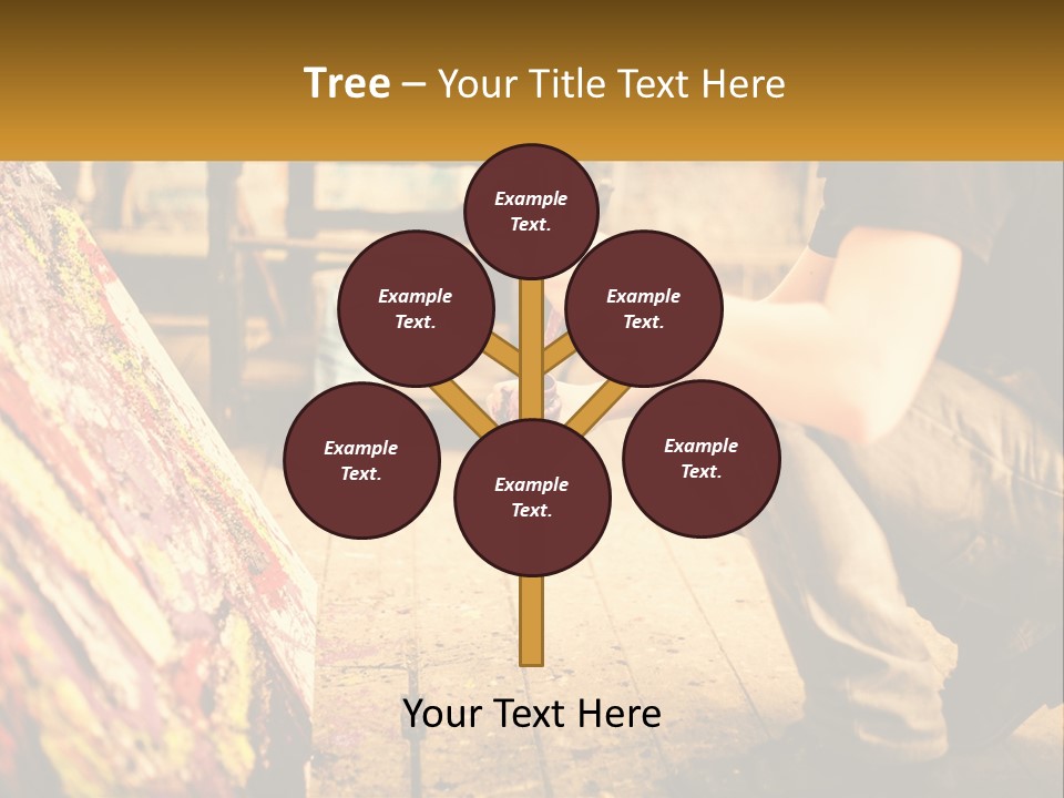 A Man Is Painting A Picture On A Canvas PowerPoint Template