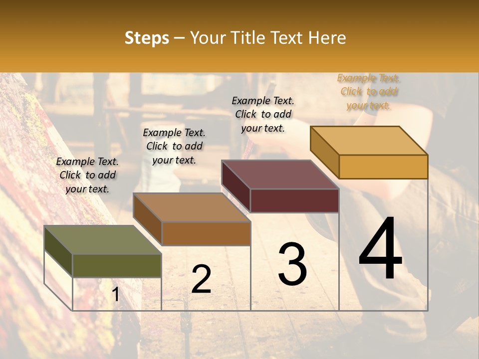 A Man Is Painting A Picture On A Canvas PowerPoint Template