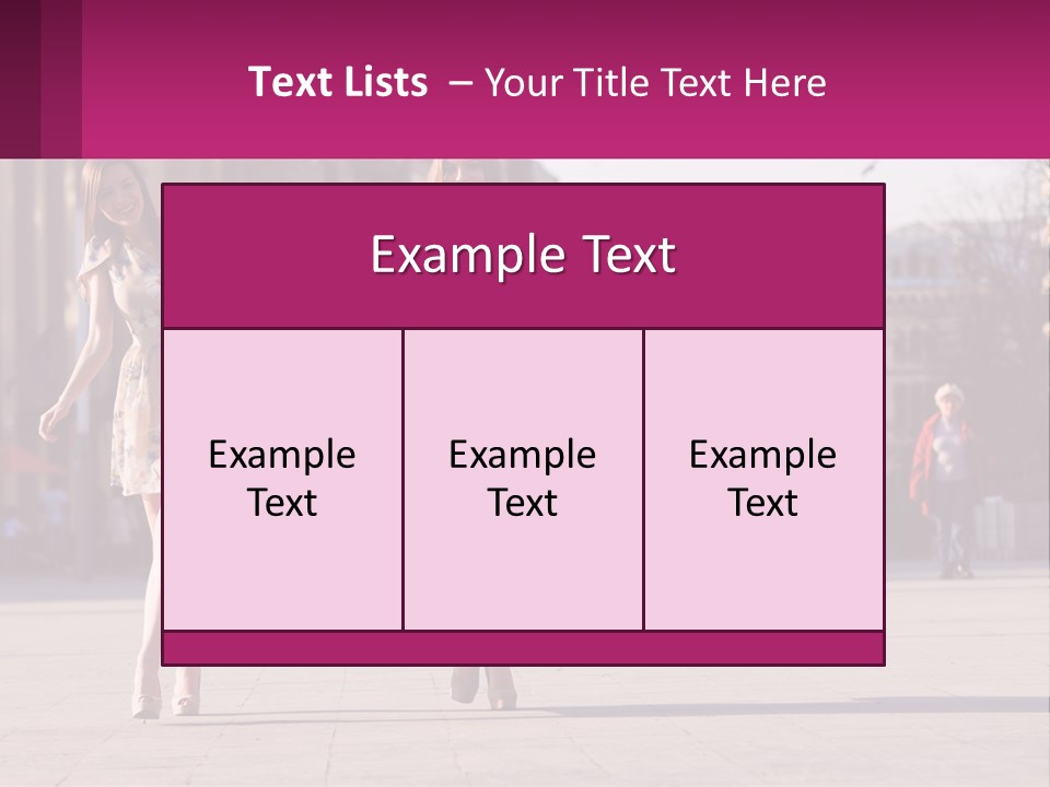 Two Women Walking Down A Street Holding Shopping Bags PowerPoint Template