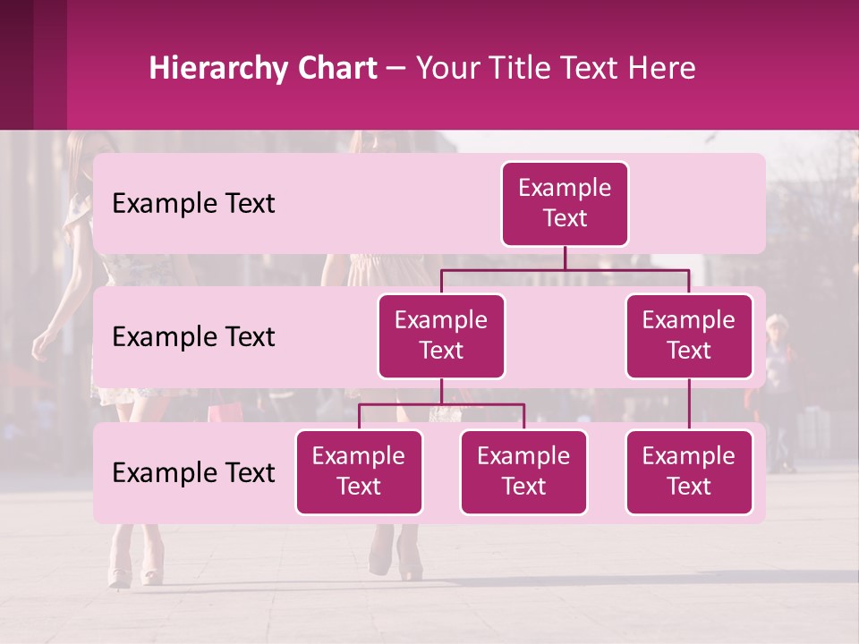 Two Women Walking Down A Street Holding Shopping Bags PowerPoint Template