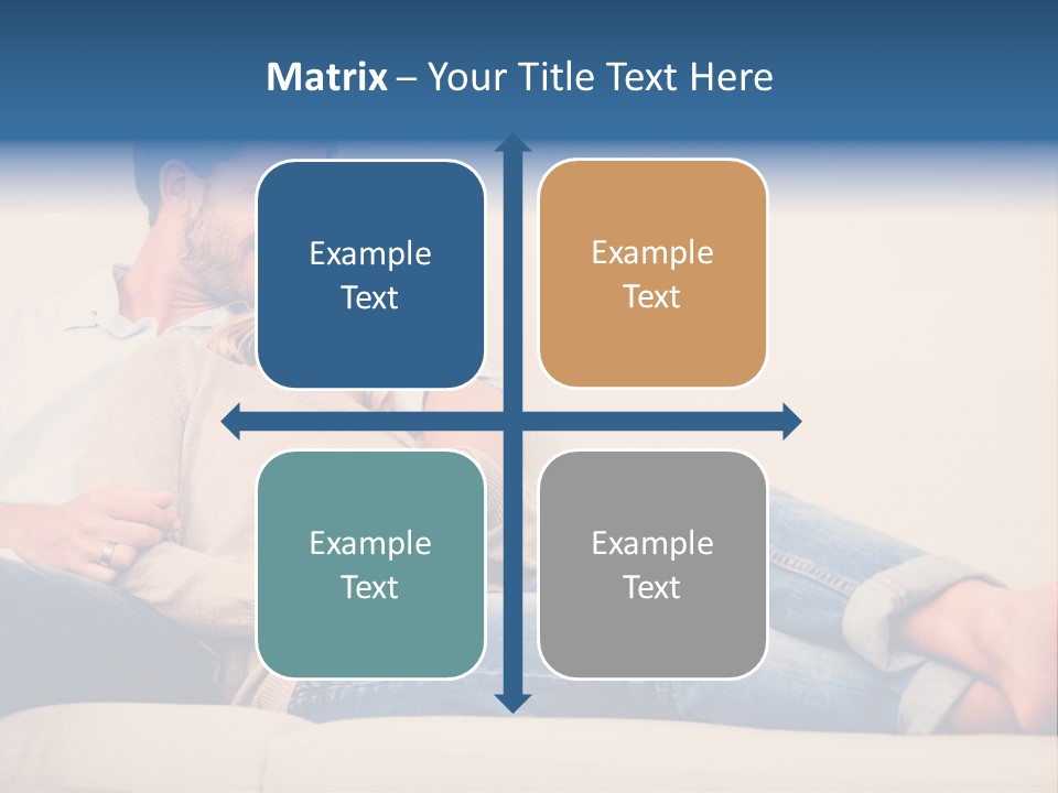 A Man And A Woman Sitting On A Couch PowerPoint Template