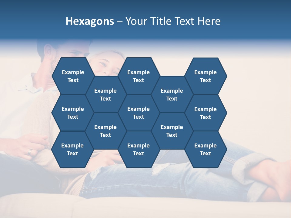 A Man And A Woman Sitting On A Couch PowerPoint Template