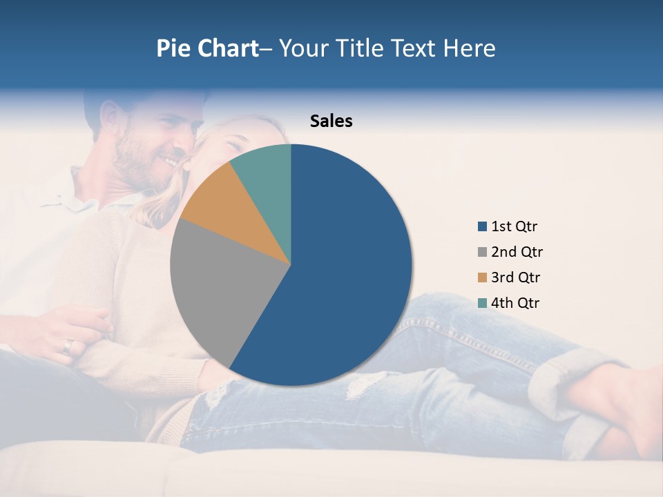 A Man And A Woman Sitting On A Couch PowerPoint Template