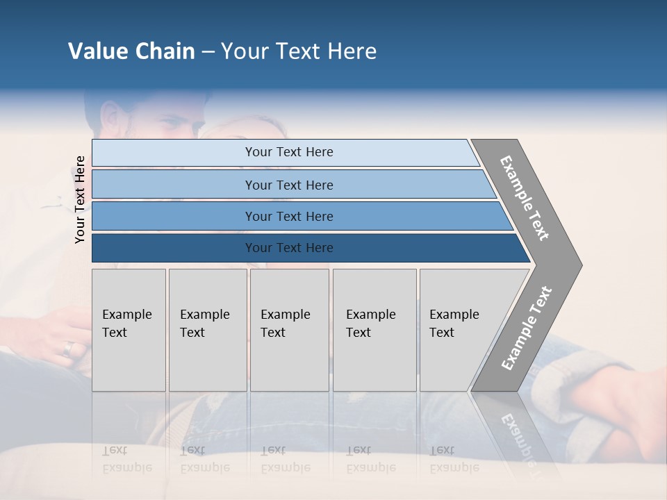 A Man And A Woman Sitting On A Couch PowerPoint Template