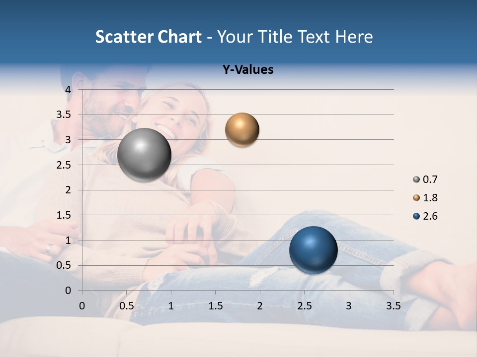 A Man And A Woman Sitting On A Couch PowerPoint Template