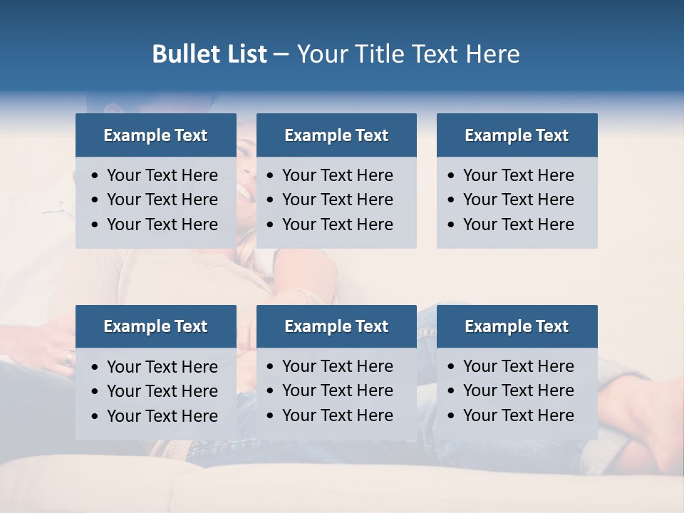 A Man And A Woman Sitting On A Couch PowerPoint Template