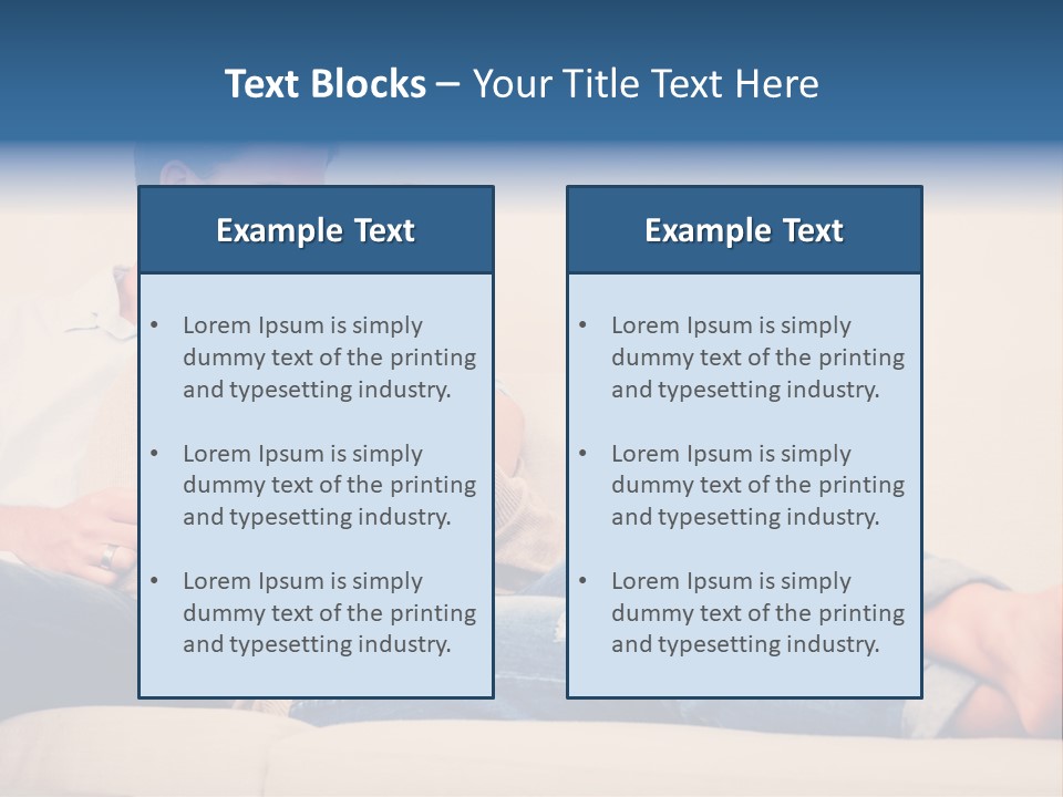 A Man And A Woman Sitting On A Couch PowerPoint Template