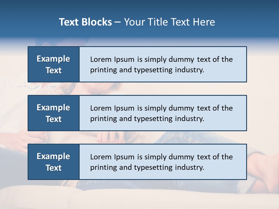 A Man And A Woman Sitting On A Couch PowerPoint Template